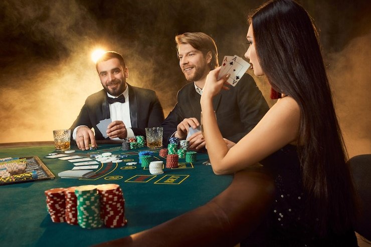 Live Texas Poker table on onetap with multiple camera angles and dealer
